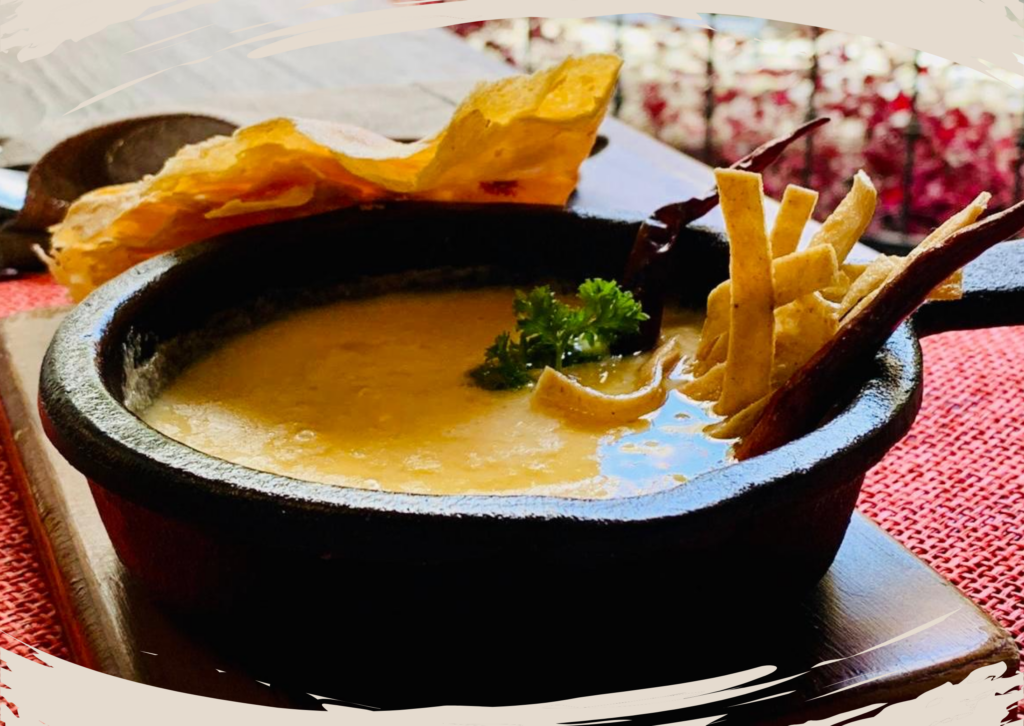 Queso fundido en restaurante Don Chanos