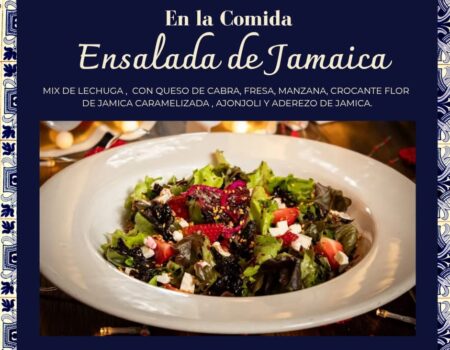 Comida saludable ensalada de Jamaica