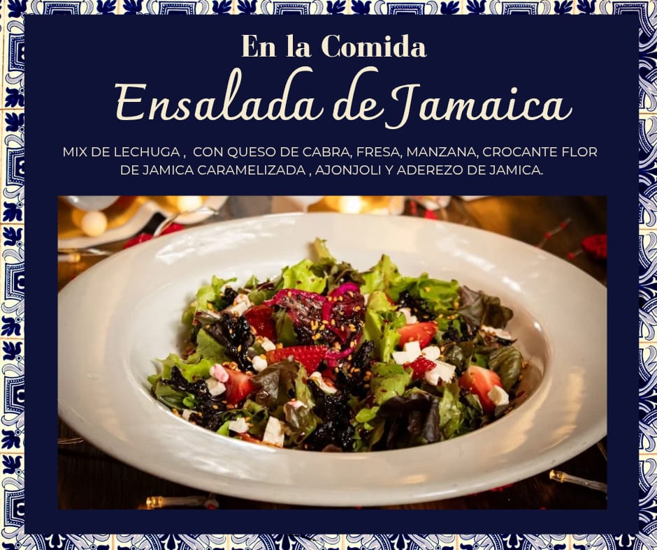 Comida saludable ensalada de Jamaica