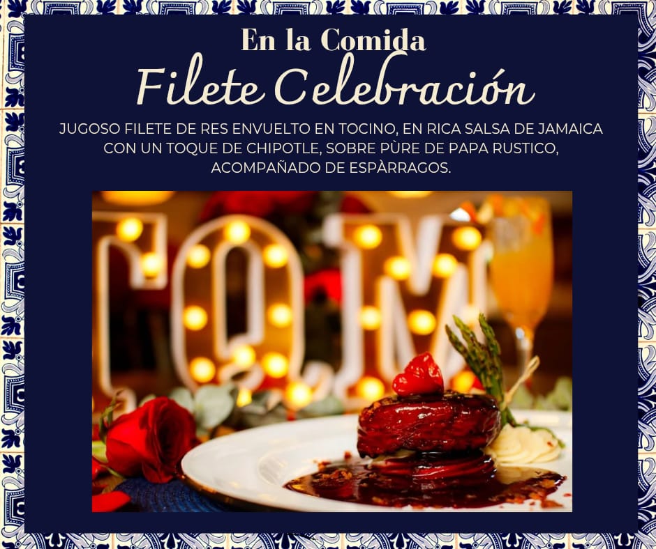 Comida cena saludable, Filete celebración